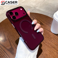 Coque de téléphone transparente en acrylique haute clarté, style Ins, avec grande fenêtre, chargement magnétique sans fil et couverture intégrale pour iPhone 14-18 Pro Max/Pro