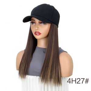 IStapromo Regalos al por Mayor, Gorra de Béisbol con Peluca de Alta Calidad, Personalizada, Cabello Sintético Corto, Liso y Rizado, Gorras de Peluca Negras - Product Image 4
