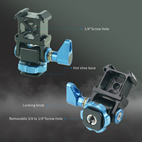 Support de microphone compatible avec DJI OSMO, plaque à triple griffe porte-accessoires, extension pour éclairage vidéo LED en aluminium