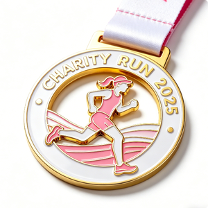 Medalla Personalizada para Corredores de Medio Maratón, Metal 2D, Esmalte Duro, Baño de Oro, Impresión por Troquelado - Product Image 2