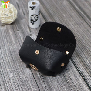 YY nuova borsa in pelle per cacca di cane con gancio in pelle PU Poop contenitore di stoccaggio per cani da compagnia da appendere portatili per gli amanti degli animali domestici - Product Image 3