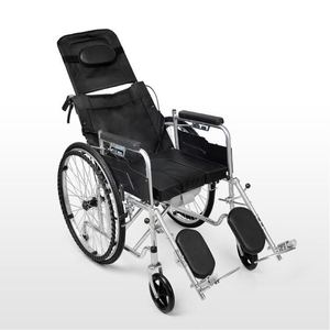 Silla de Ruedas Manual, Totalmente Reclinable, Semi-Reclinable, Ligera, Plegable, con Función de Inodoro, para Personas Mayores y con Discapacidad, Uso Doméstico y Hospitalario - Product Image 1