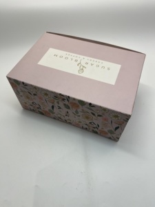 Bán hàng nóng biểu tượng tùy chỉnh in Matt cán màu hồng cho <span class=keywords><strong>cupcake</strong></span> Cookie bao bì hộp các tông - Product Image 4