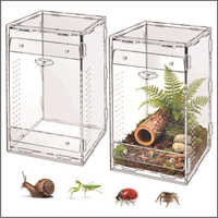 Terrarium transparent en acrylique à 360 degrés pour araignées, insectes, amphibiens, grenouilles, lézards, petits reptiles, support OEM