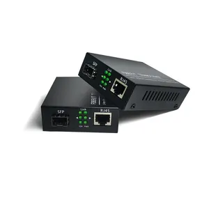 A Pair Of Gigabit Ethernet Fiber Media Converter 1310nm/1550nm SFP Transceiver For 10/100/1000 Networks