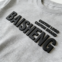 Autocollant de transfert thermique en silicone 3D personnalisé, étiquette de vêtement en soie avec logo pour t-shirts, étiquettes de transfert thermique
