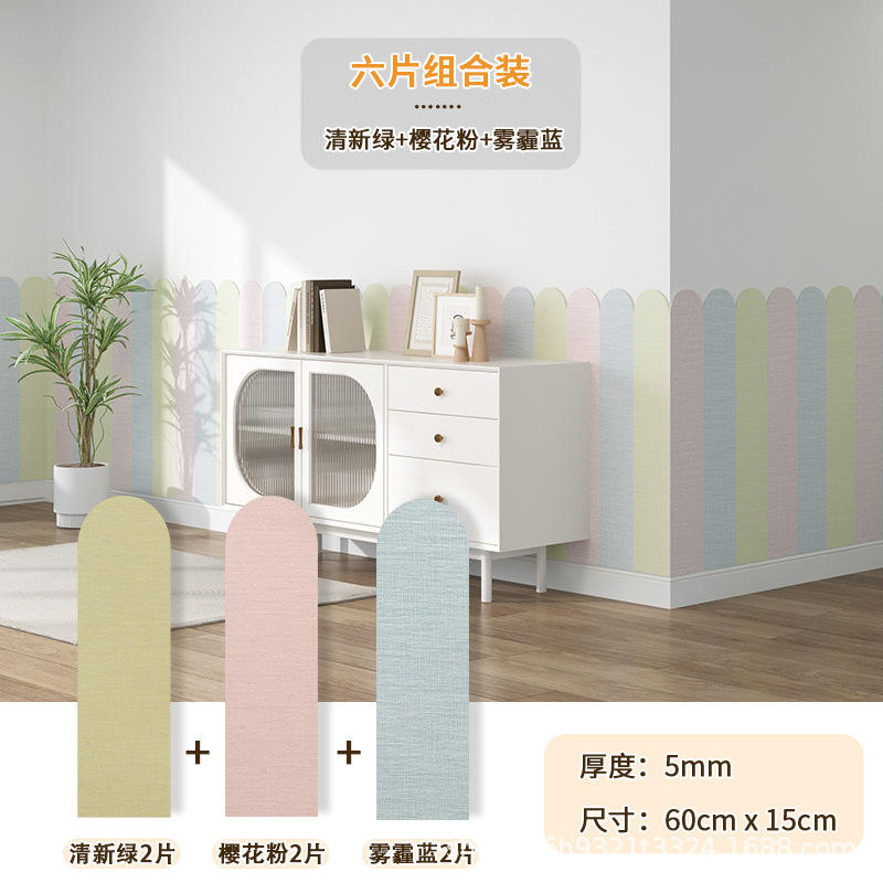 2 vert frais + 2 rose fleur de cerisier + 2 bleu brumeux