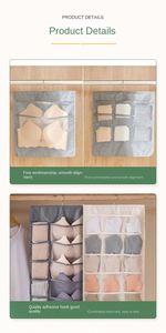 Convenient Dust-proof Hanging Double-sided Transparent Six-layer Storage <b>Bag</b> Bedroom Wardrobe Small Clothes <b>Bag</b> Storage <b>Bag</b> - Product Image 5