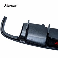 Diffuseur arrière Karbel style KB en fibre de carbone sèche avec éclairage LED brillant pour Audi A4L S4 Ine B8.5 2013-2016