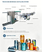 Machine de remplissage automatique de canettes de bière, ligne de production de remplissage et de sertissage isobare pour canettes en aluminium
