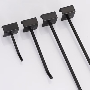 Gancho de seguridad para exhibición en tablero perforado, de tubo cuadrado, para colgar en estanterías de rejilla metálica de acero, el más vendido para tiendas minoristas. - Product Image 2