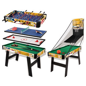 <span class=keywords><strong>Table</strong></span> de jeu personnalisée multifonctionnelle 6-en-1 <span class=keywords><strong>Tenis</strong></span> Ping Pong Air Hockey Billard Pool Dining Top Combo Snooker Billard Tables - Product Image 3