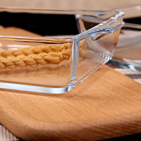 Cuisine En Gros Grand Four Ustensiles De Cuisson Plateau En Verre Gâteau Pain Plat De Cuisson Plat Carré Avec Poignée