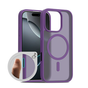 เคสโทรศัพท์มือถือแบบ2-in-1ทำจากอะคริลิคโปร่งใสสำหรับ17pro สีดำสูงสุดพร้อมปุ่มใช้งาน Ai - Product Image 6