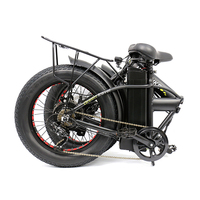 Vélo électrique à pneus larges 48V 750W, moteur arrière sans balais, cadre en alliage d'aluminium, frein à disque, batterie au lithium