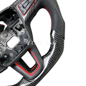 ขายร้อนใหม่กีฬาสไตล์หนังคาร์บอนไฟเบอร์พวงมาลัยFord <span class=keywords><strong>Focus</strong></span> MK2 MK3 <span class=keywords><strong>MK4</strong></span> <span class=keywords><strong>ST</strong></span> 2018-2021 รองรับการปรับแต่ง - Product Image 4
