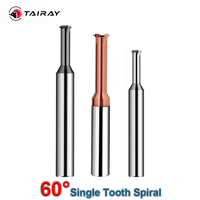 TAIRAY Fraise à fileter en carbure monobloc à 60 degrés, outils de coupe à une dent, fraises à fileter en carbure de tungstène M1-M20 pour tour CNC