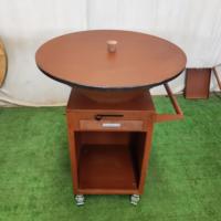 Brasero en acier Corten avec armoire de rangement carrée pour bois, foyer extérieur de jardin, commande en gros directe d'usine