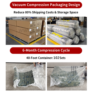 Lussuoso Divano Componibile a 2 Pezzi in Pelliccia Sintetica di Coniglio a Pelo Lungo, 4 Posti, Senza Struttura con Imbottitura in Spugna, Compresso Sottovuoto - Product Image 2