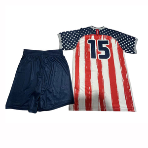 100% 폴리에스터 통기성 빠른 건조 도매 맞춤형 축구 연습 유니폼 풀 축구 키트 남성 빈티지 축구 유니폼 - Product Image 2