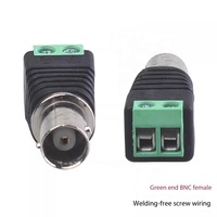 Adaptador BNC a Terminal de 2 Pines al por Mayor de Fábrica, Conector de Cable de Audio y Video BNC Macho Hembra sin Soldadura a Terminal Verde