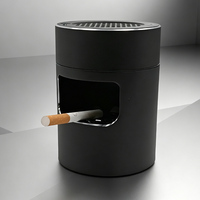 Cendrier sans fumée portable en alliage d'aluminium, purificateur d'air pour utilisation en voiture |   Filtre HEPA, éliminateur de fumée rechargeable, électronique