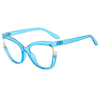 Monture de lunettes à bordure complète irrégulière en perle, nouvelle, anti-lumière bleue, verres photochromiques en PC, style européen-américain pour femmes