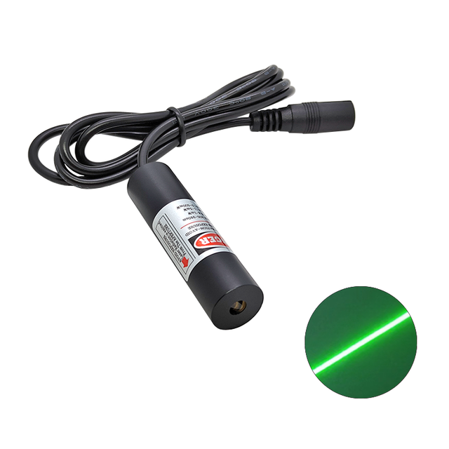16X60mm532nm 20mW 30mW 50mW 80mW Fixed Focus Glass Lens One Line Green Laser Module Green Line Marker Positioning Light Module