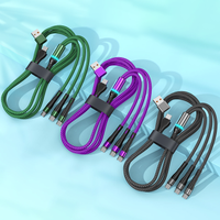 Câble de charge multi-prise Armor 2-en-3, cordon de charge rapide 6A pour téléphones/tablettes/appareils USB