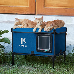 Benutzer definierter Hersteller Trend Winter für außen isolierte Außen heizung Wasserdichtes Haustier bett Heizung Katzen haus für Katzen Hunde - Product Image 1