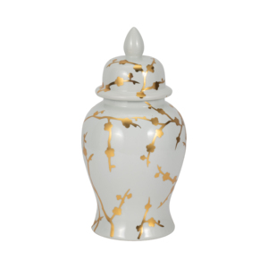 Vaso Decorativo in Ceramica con Motivo a Fiori di Ciliegio per Soggiorno, Camera da Letto, Ingresso e Ufficio - Product Image 3