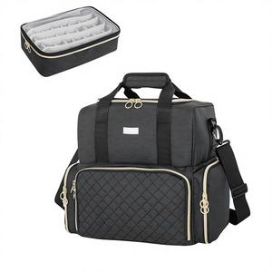 Échantillon Gratuit Vente en Gros Déstockage Trousse de Maquillage Vintage Léopard Grande Fermeture Éclair en Tissu Oxford 600D Durable avec Doublure PEVA Anti-Fuite - Product Image 1