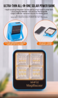 Lampe de camping solaire à LED ultra-lumineuse, projecteur portable pour extérieur, lanterne d'urgence en cas de panne de courant avec support réglable