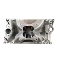 Collecteur d'admission en aluminium satiné usiné CNC MATCHWAY New High Rise 3000-5000 pour moteur Vortec Small Block à simple plan pour Chevy SBC