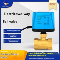 Vanne à boisseau sphérique électrique en laiton DN25 DC12-24V 2 fils 1 commande normalement ouverte/fermée pour eau