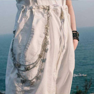 Cadena Corporal Metálica con Diseño de Mariposa, Plateada, de Tres Capas, Aleación de Zinc, Accesorio de Moda para Discoteca - Product Image 2