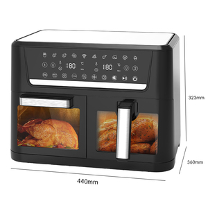 Tùy chỉnh 15L oilless điện nồi chiên sâu 2 khay 220 volt Hot Giao hàng miễn phí trực quan 3 1 Nồi chiên không khí hộ gia đình pháp nhựa - Product Image 2