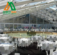 Grande tente de mariage transparente extérieure de luxe 30x40 avec grand toit pour 1000 personnes