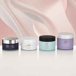 Biodegradable Fancy 120ML 4oz 8oz 300ml 500ml PCR <b>Plastic</b> Pet Cosmetic Body Butter Hair Gel <b>Jar</b> with Lids - Product Image 1