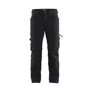 BLAKLADER - 198916449900D112 Pantalon d'artisan extensible dans les 4 sens sans poches à clous X1900 Noir-PANTALON DE TRAVAIL EAN 7330509687574 - Product Image 1