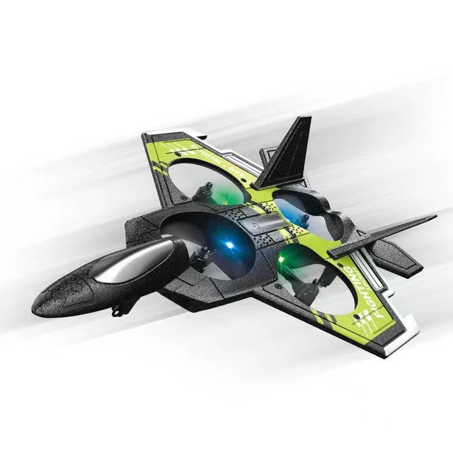 2.4G Wi-Fi Remote Control Aero Jet Fighter Aircraft Model RC Stunt 720P HD 6-Channel Obstacle Avoidance 300m Range Batteries