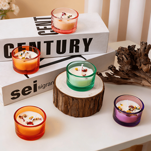 Bougie décorative Zijin aux fleurs séchées, cire végétale, 4 à 8 heures de combustion, 5 couleurs, pour la fête <span class=keywords><strong>des</strong></span> mères, Thanksgiving, la maison - Product Image 5