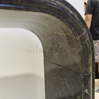 Table d'entrée en marbre noir Console en arc Marbre naturel Style français Bluestone Entrée couloir ConsoleTable