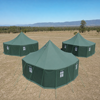Tente de camping d'été en toile robuste de haute qualité, imperméable et coupe-vent, pour 8 à 12 personnes, 16 m², ouverture automatique rapide, tente de glamping