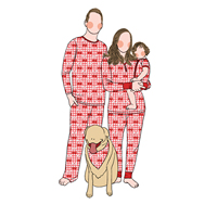 Ensemble de vêtements assortis pour la famille en bambou personnalisé populaire de haute qualité pour adultes, enfants, maman et papa, fils, 2025