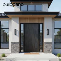 Porte d'entrée pivotante manuelle en alliage d'aluminium, design moderne personnalisé pour hôtel et villa, résistante à l'eau
