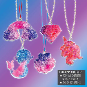 Kit de culture de cristaux en plastique pour bijoux DIY : pendentifs étincelants, colliers et boucles d'oreilles – Kit scientifique éducatif pour l'apprentissage pratique - Product Image 6