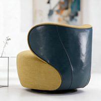 Fauteuil de salon moderne et rotatif, design élégant, avec pieds en métal, fauteuil de détente, fauteuil Bao, pour hôtel, chambre à coucher