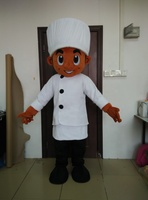 Costume de mascotte de chef personnalisable pour adultes, déguisement de performance taille humaine, tenue d'Halloween en peluche unisexe
