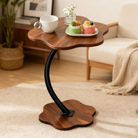 Table basse en bois de style vintage en forme de fleur pour salon ou café